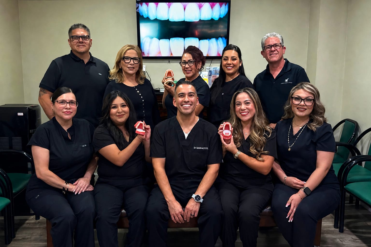 The Pomona Dental Group team with Dr. Sandoval